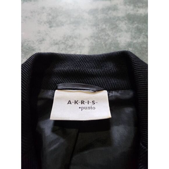 Akris Punto black short sleeve hook front jacket sz 6 - Picture 2 of 5